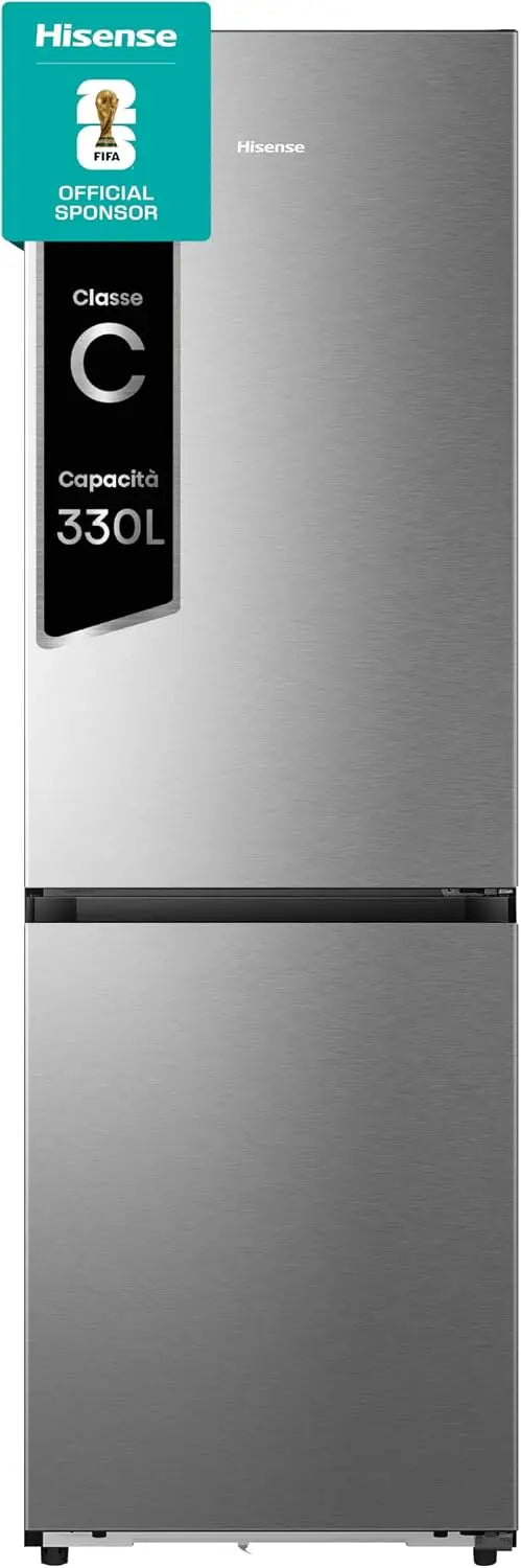 Frigorifero Hisense RB3K330SAIC - colore Argento - con Wi-Fi, con tecnologia inverter, silenzioso - 330 Litri
