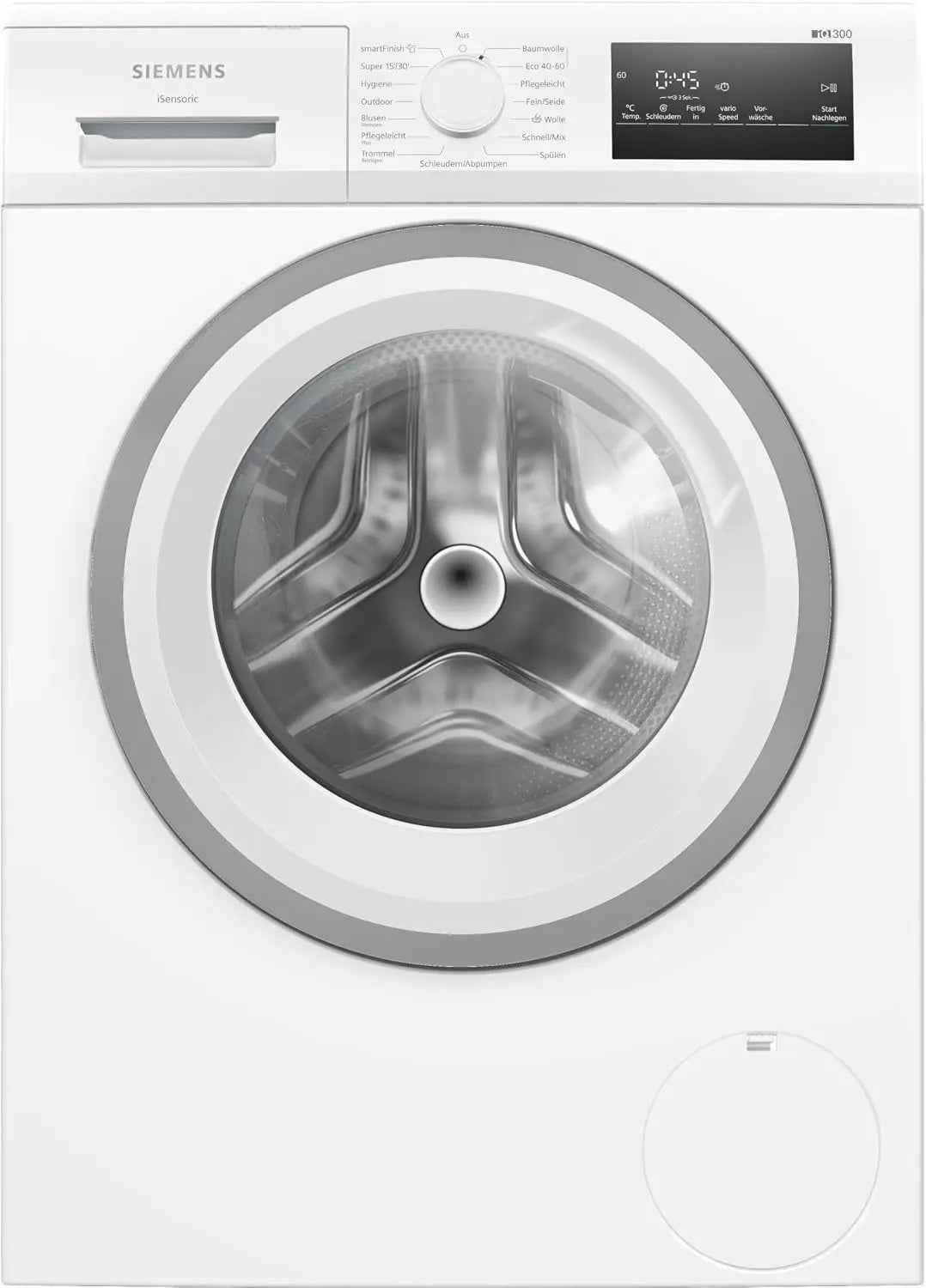 Lavatrice Siemens WM14N127 - colore Bianco - con display digitale, a LED, con controllo intelligente - 60 cm, 8 kg