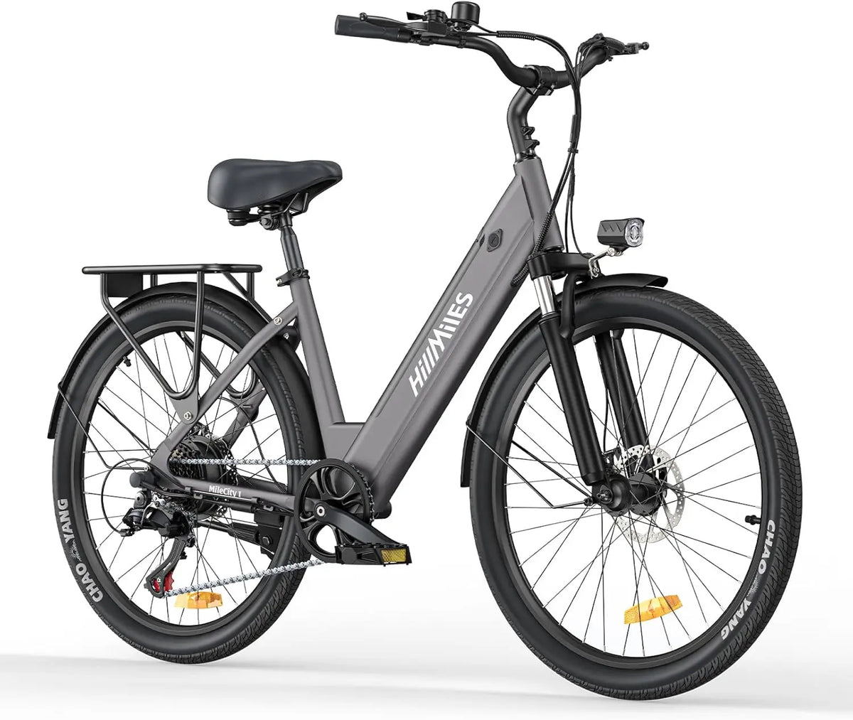 Bicicletta elettrica HillMiles - colore Grigio - 36V, 13Ah, 25km/h