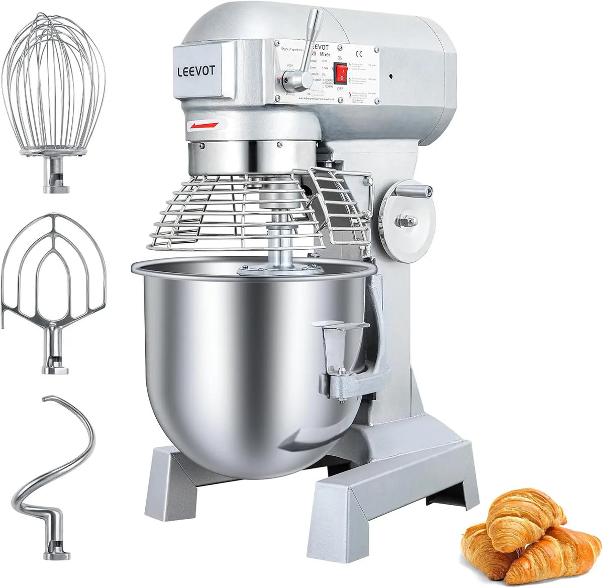 Robot da cucina LEEVOT - colore Argento - regolabile - 1100W, 20L