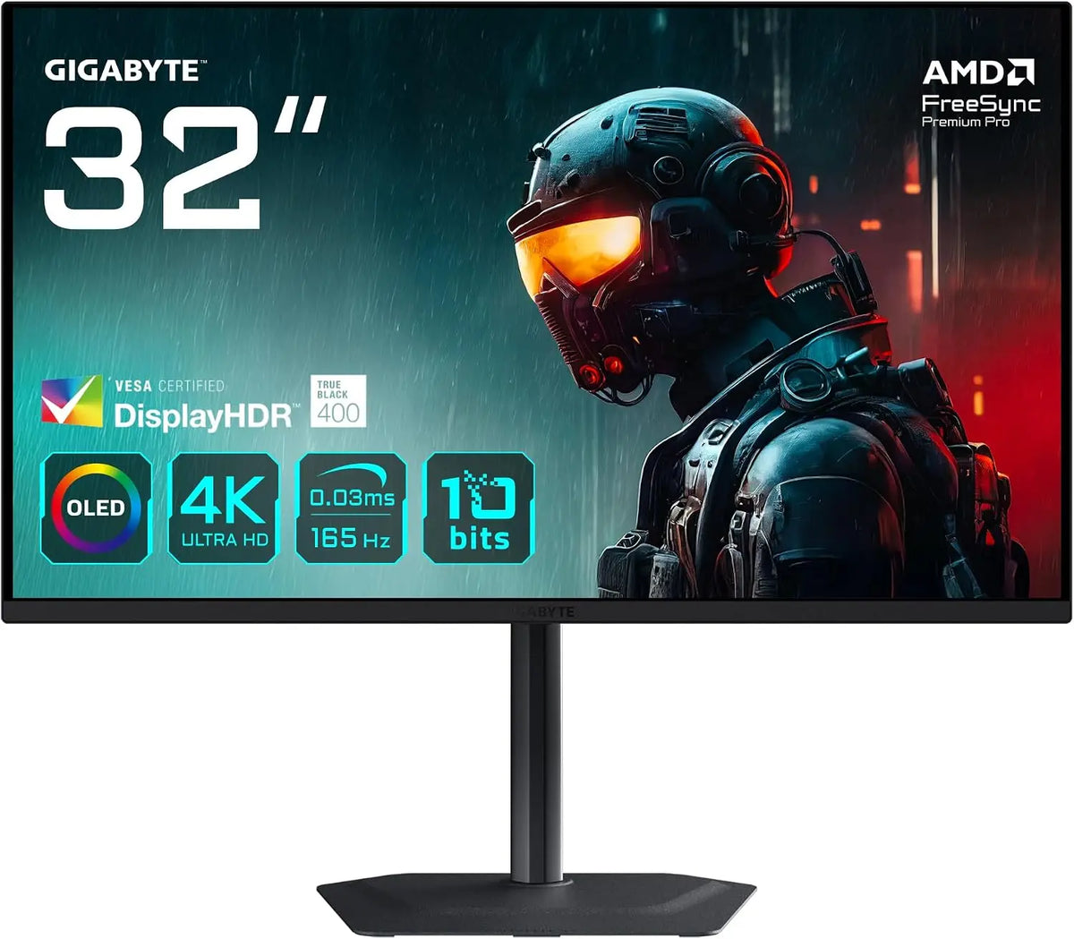 Monitor Gigabyte MO32U2 - colore Nero - con display digitale