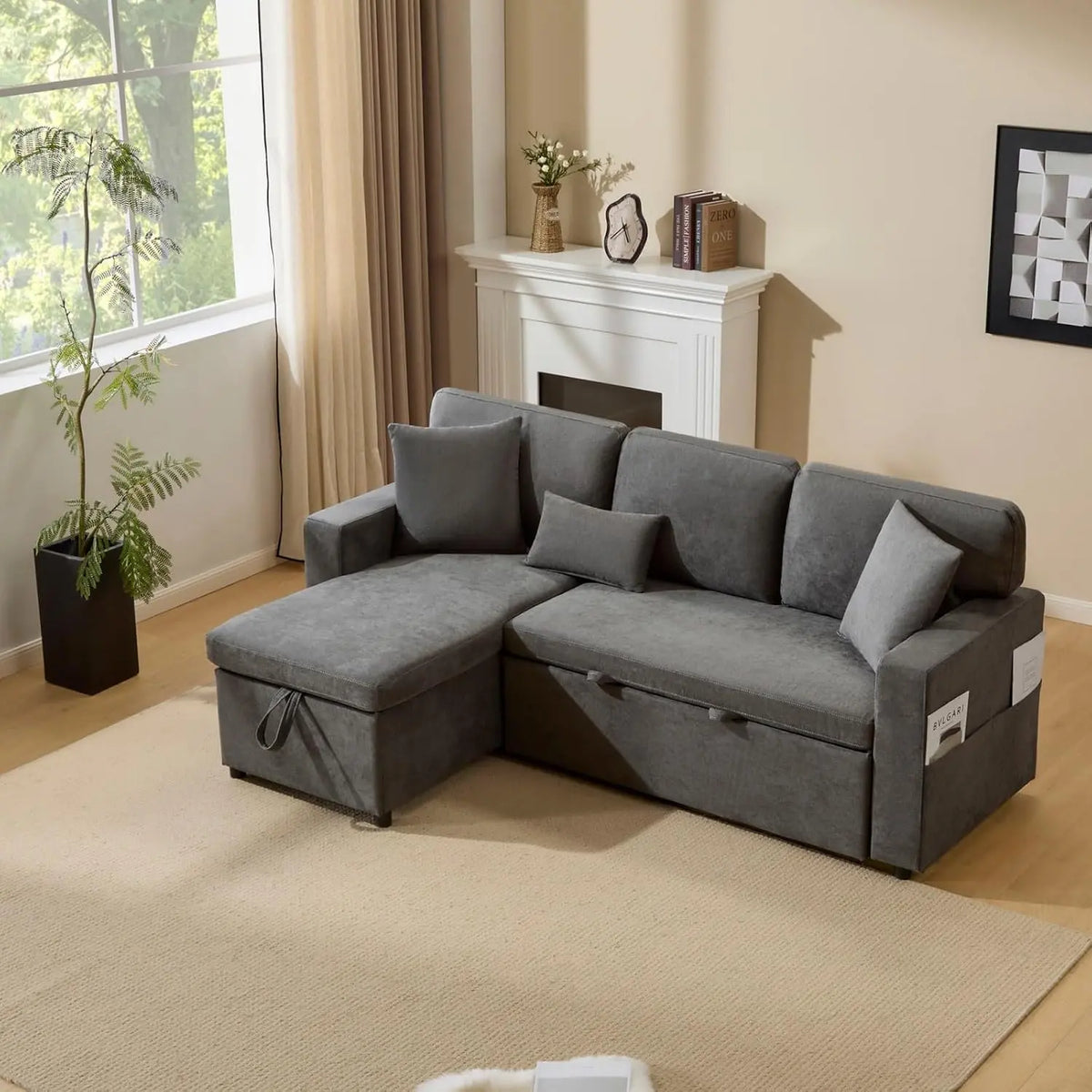 Letto - colore Grigio - 87 cm