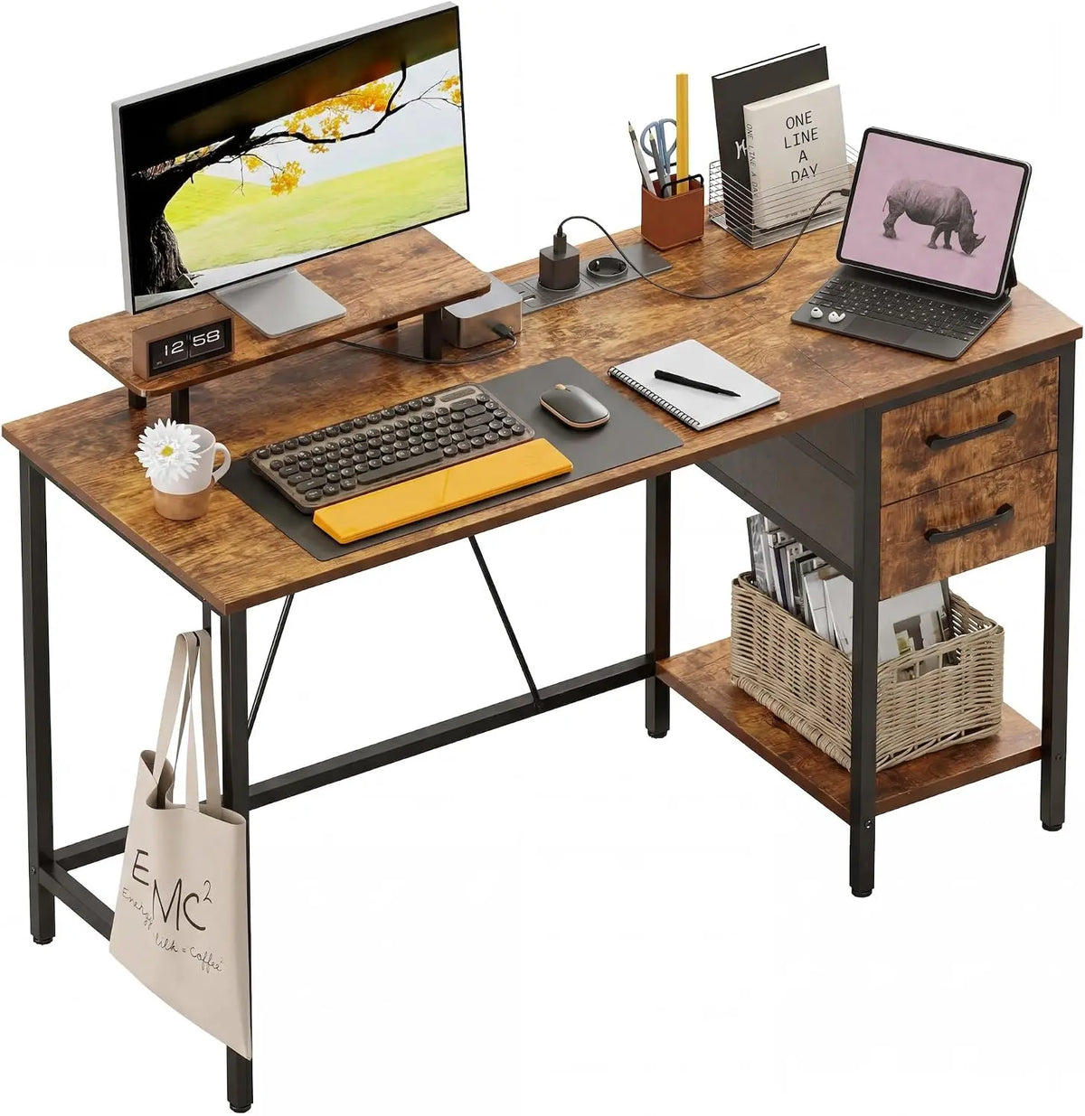 Monitor Scrivania - colore Marrone - 50 cm
