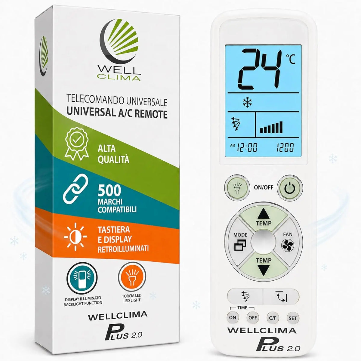 Climatizzatore portatile Wellclima - con telecomando, con display digitale, a LED