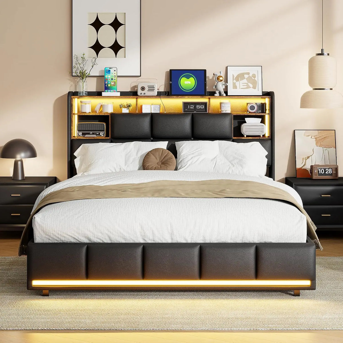 Letto - a LED - 200 cm