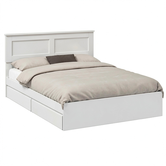 Struttura Letto King Size con Contenitore, Legno Ingegnerizzato, 160x200 cm, Design Moderno, Montaggio Facile