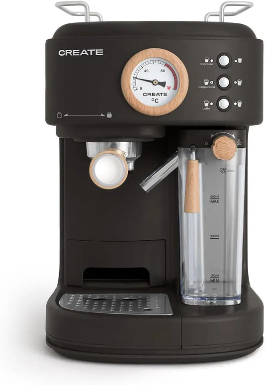 Macchina da caffè CREATE THERA RETRO - colore Nero - automatico - 1250 W, 1,5 l, 20 bar