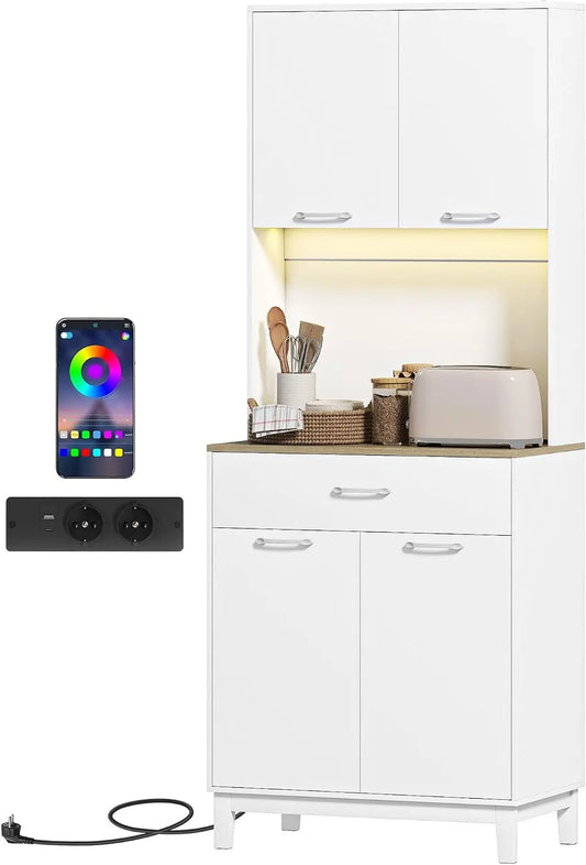 Prodotto per casa e tempo libero HOMCOM - colore Bianco - a LED, portatile