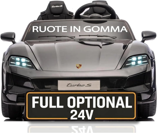 Gioco per bambini Porsche - colore Nero - con Bluetooth, con telecomando, a LED - 24V, 60 Kg