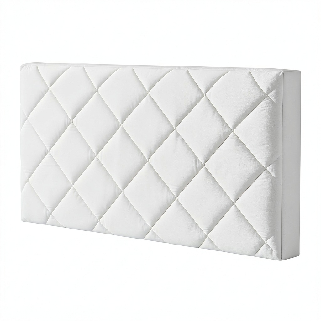Copertura protettiva bianca per testiera letto queen size, 220 cm, in legno o pelle, antipolvere