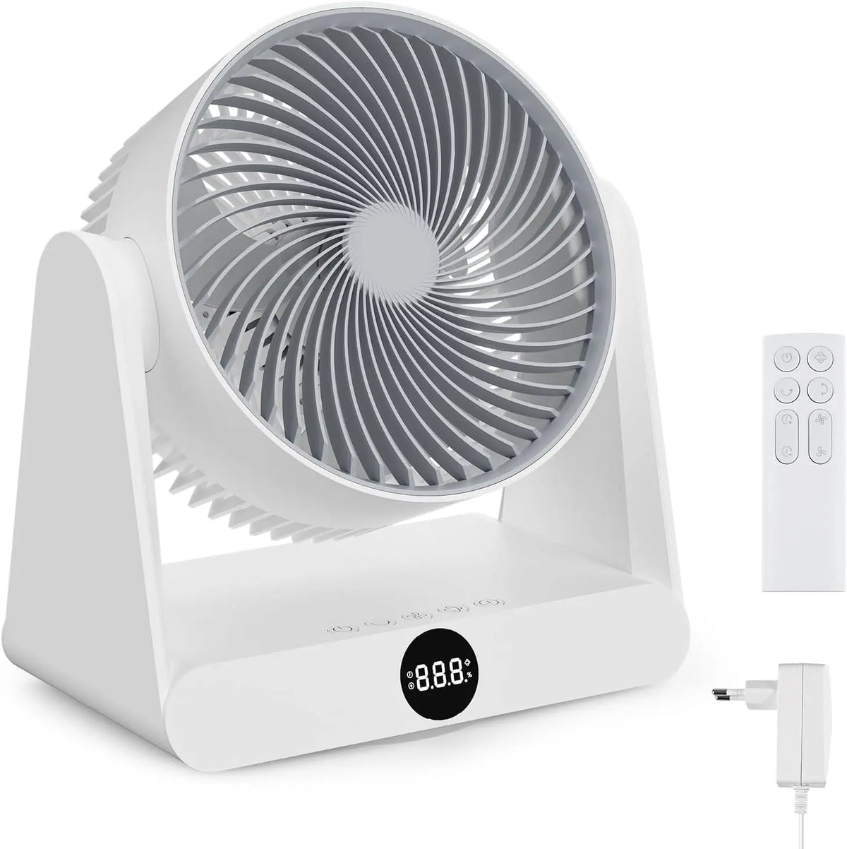Ventilatore - colore Bianco - con telecomando, con timer, silenzioso - 30 m², 28dB