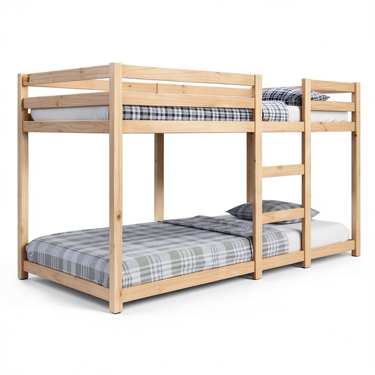 Letto a castello in pino massiccio 90x200 cm per bambini e adulti