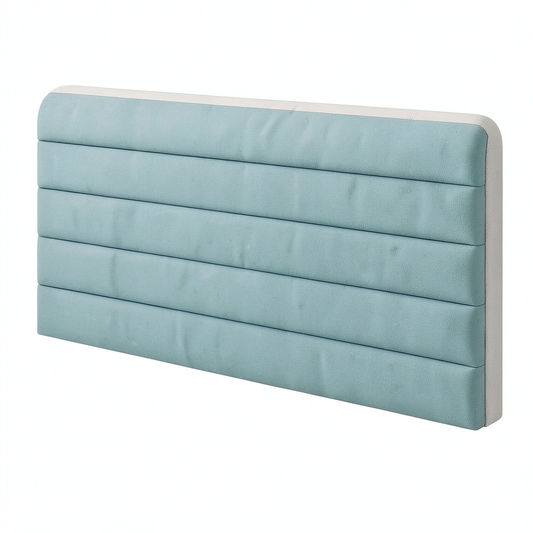 Copertura imbottita per testiera letti queen, con tasche e protezione polvere, blu 180 cm