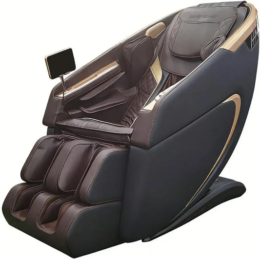 Poltrona Sanotechnik - colore Nero/Marrone - con Bluetooth - 114 cm, 89 kg