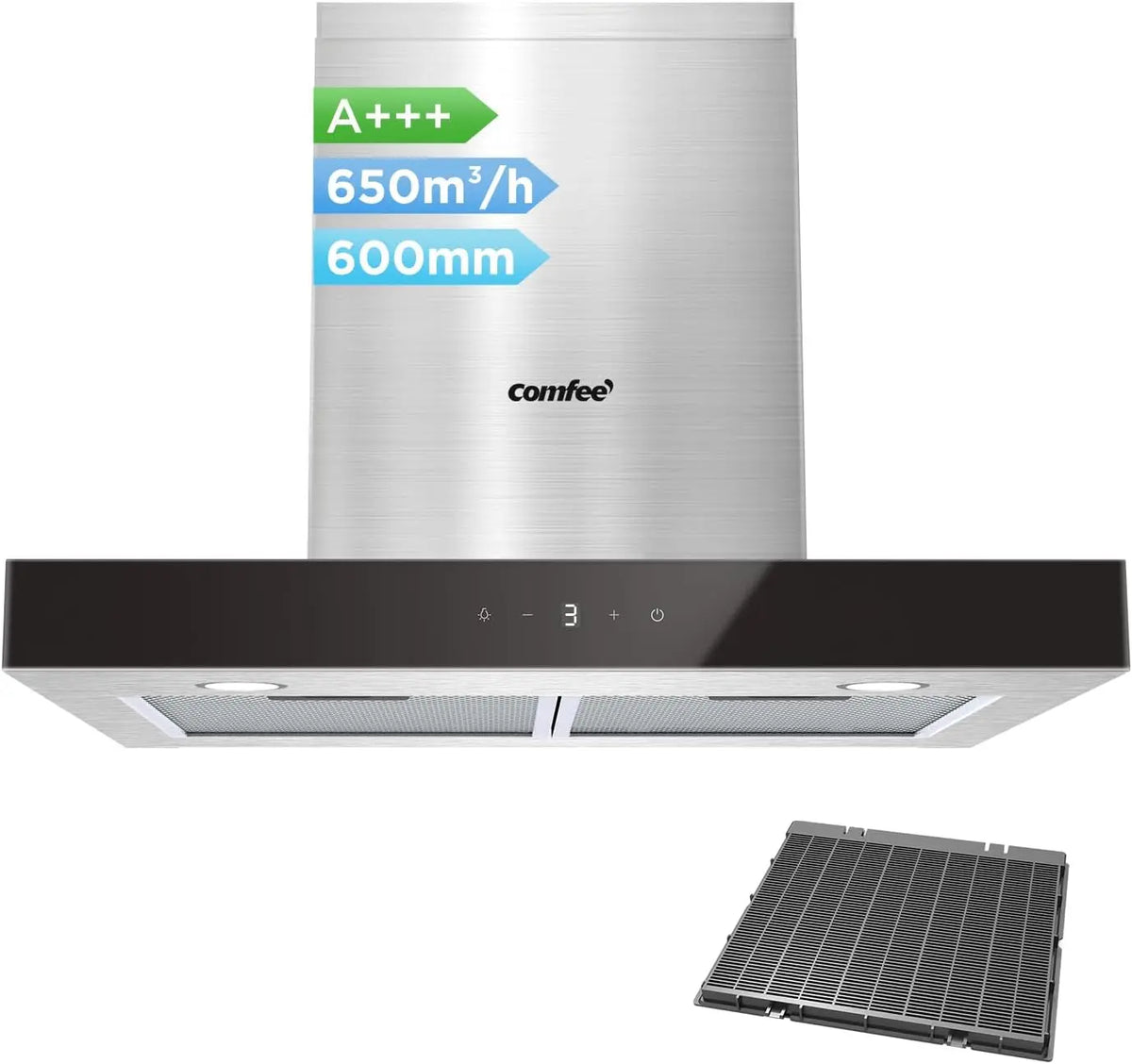 Prodotto per casa e tempo libero COMFEE' - colore Argento - a LED - 60 cm