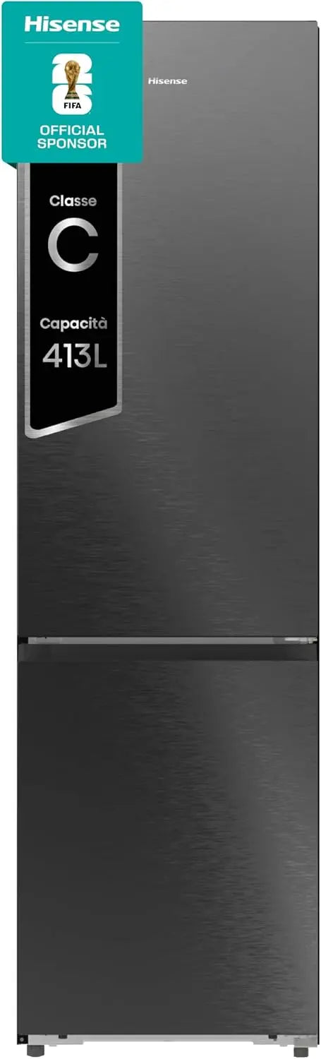 Frigorifero Hisense RB5P410SBFC - colore Nero/Argento - con Wi-Fi - 413L, 8cm