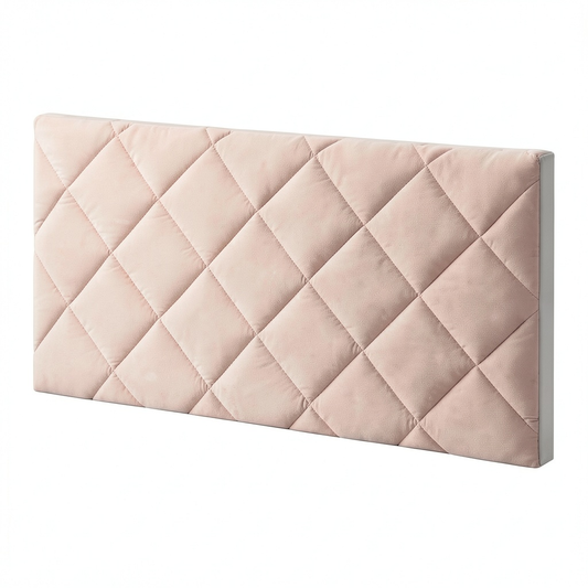 Fodera elastica per testiera in cotone imbottito, antipolvere, per letto queen e California king, rosa chiaro, 120 cm