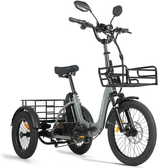 Bicicletta elettrica Triciclo - pieghevole - 48 V, 20 Ah, 150 km