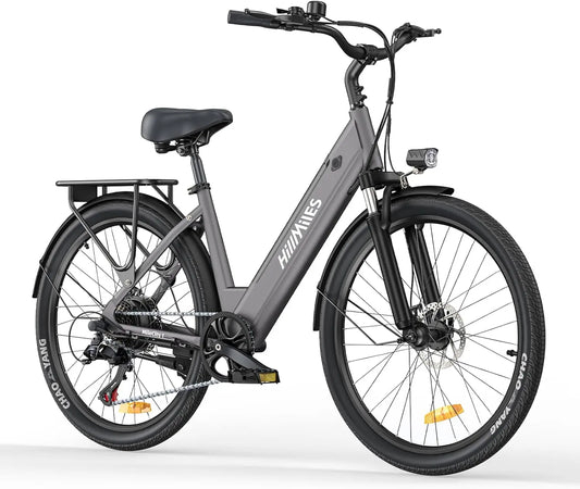 Bicicletta elettrica HillMiles - colore Grigio - 36V, 13Ah, 25km/h