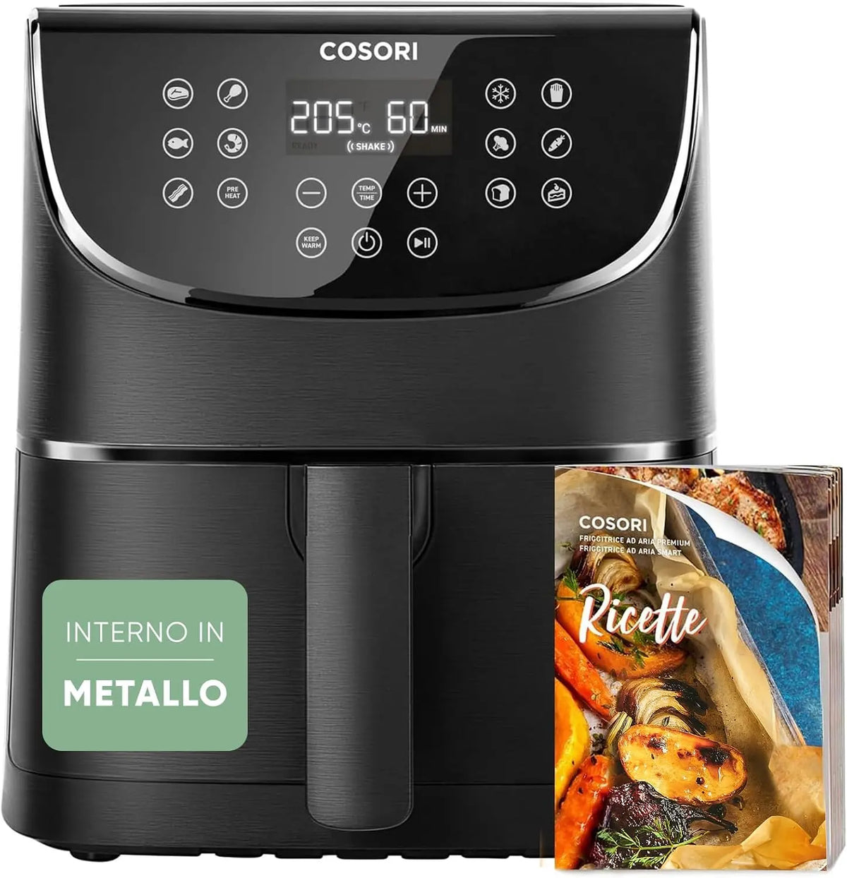 Friggitrice ad aria Cosori - colore Nero - 1700W, 5,7 L