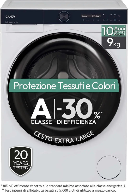 Lavatrice Candy - colore Bianco - 9 Kg