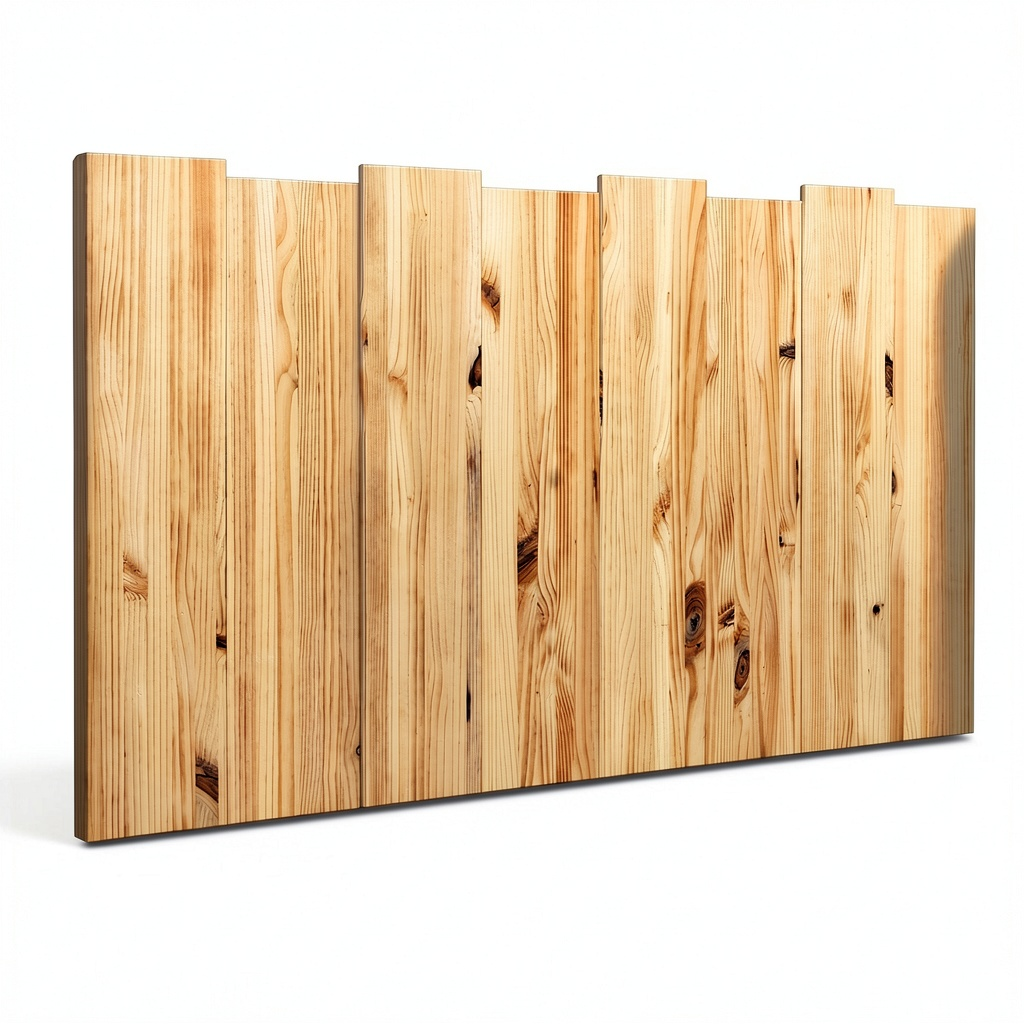Testiera in legno massello per letto da una piazza e mezza, stile nordico, 140x80 cm, artigianale