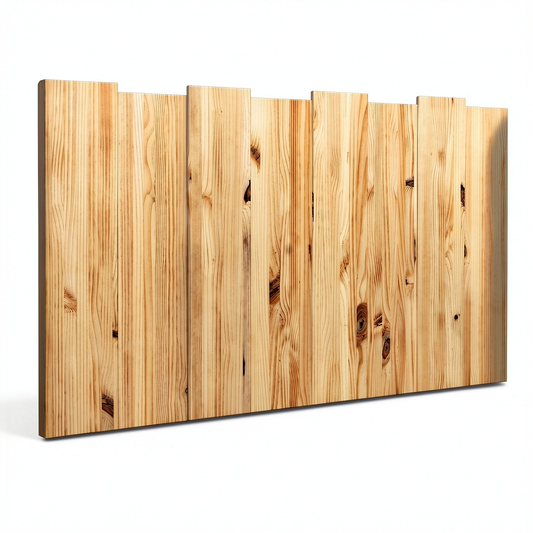Testiera in legno massello per letto da una piazza e mezza, stile nordico, 140x80 cm, artigianale