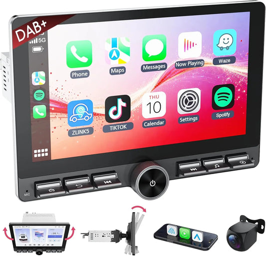 Telecamera di sicurezza Haudio DAB - con Bluetooth, con display digitale, senza fili - 10 pollici