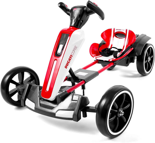Gioco per bambini Ducati - colore Bianco/Rosso - pieghevole - 6 km/h