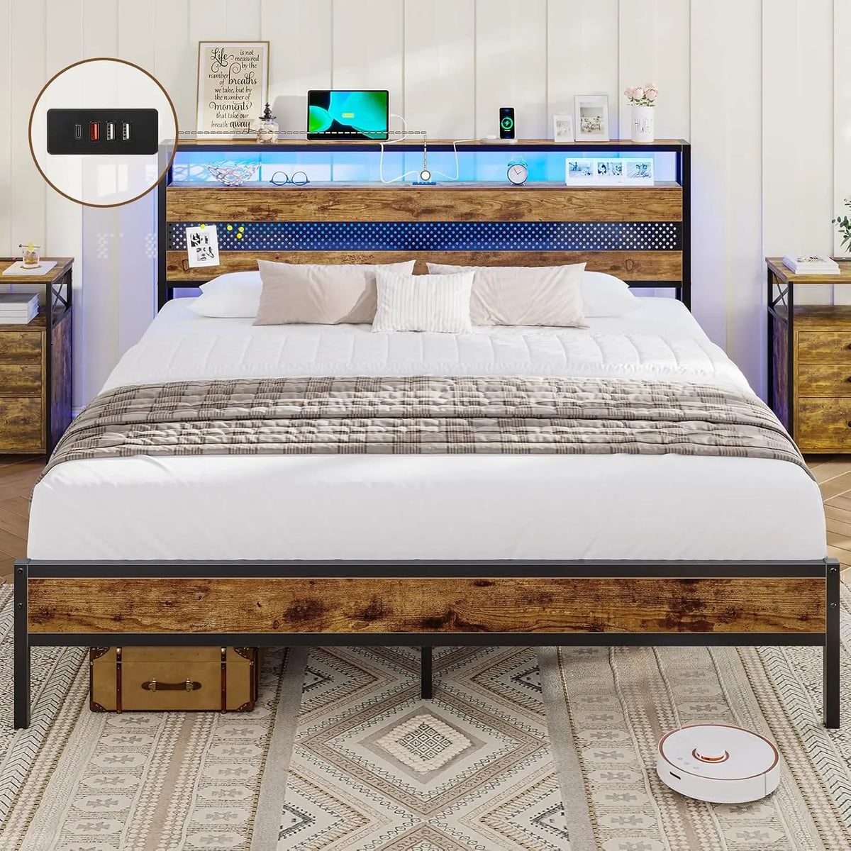 Letto Struttura - a LED - 190 cm