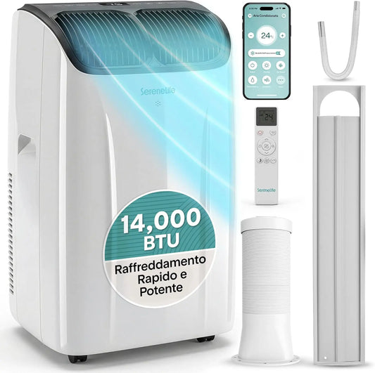 Climatizzatore portatile SereneLife - portatile, multifunzione - 14000 BTU